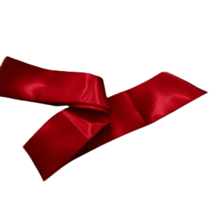 Luxurious Full Coverage Satin Mask with Tie Back (Red)